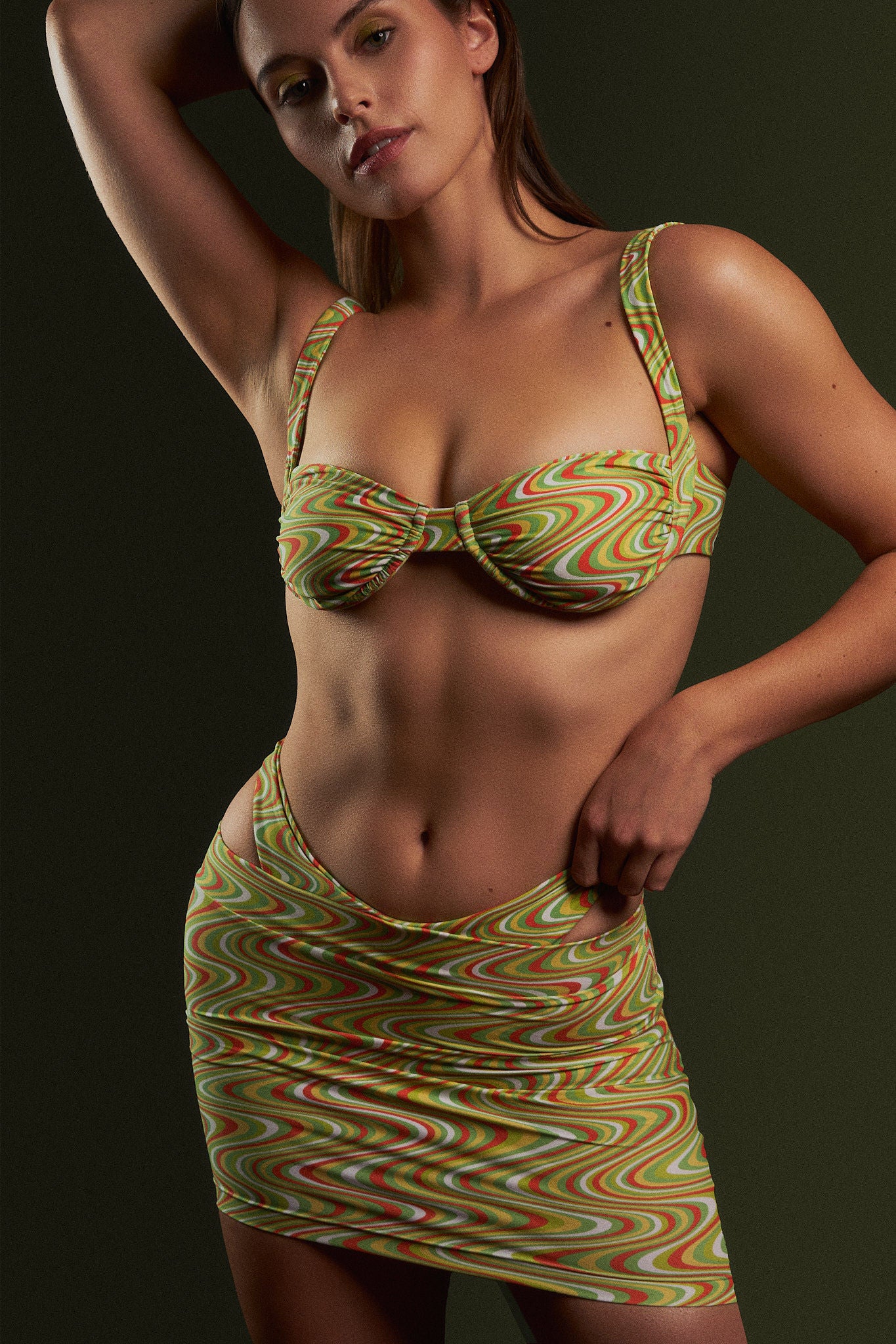 Jane Fitted Skirt - Groovy