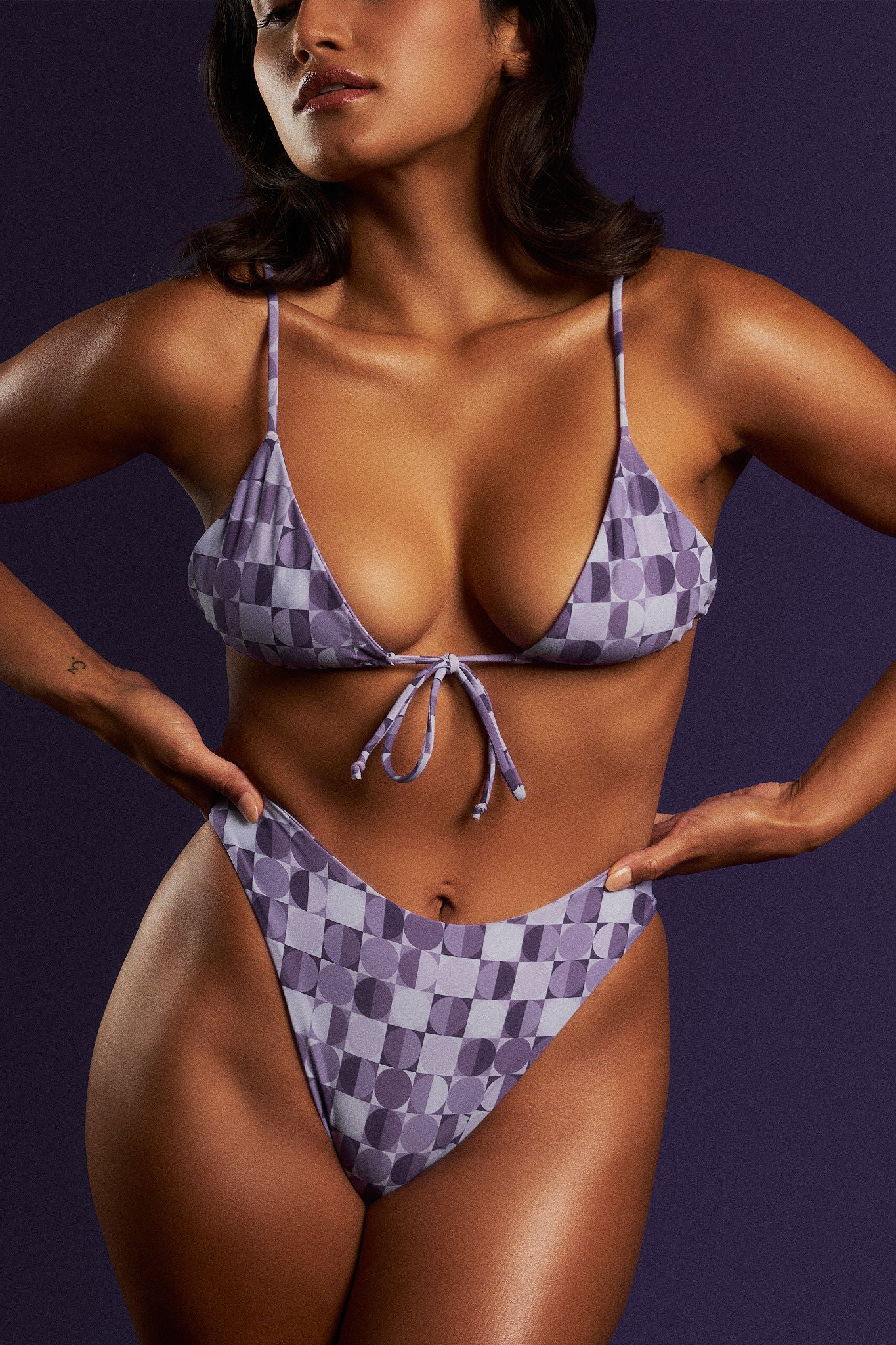 Faye High Waist Bottoms - Geo