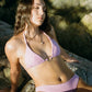Farrah's Pink Sparkle Disco Triangle Bikini Top